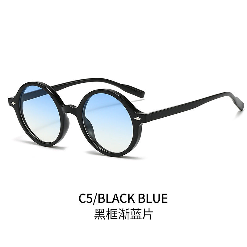 Retro Oval Sun Glasses Y2g Pure Champagne Sunglasses Female Cross-border Fashion