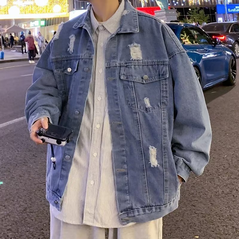 Casual Jacket Retro Loose Pu Handsome Top