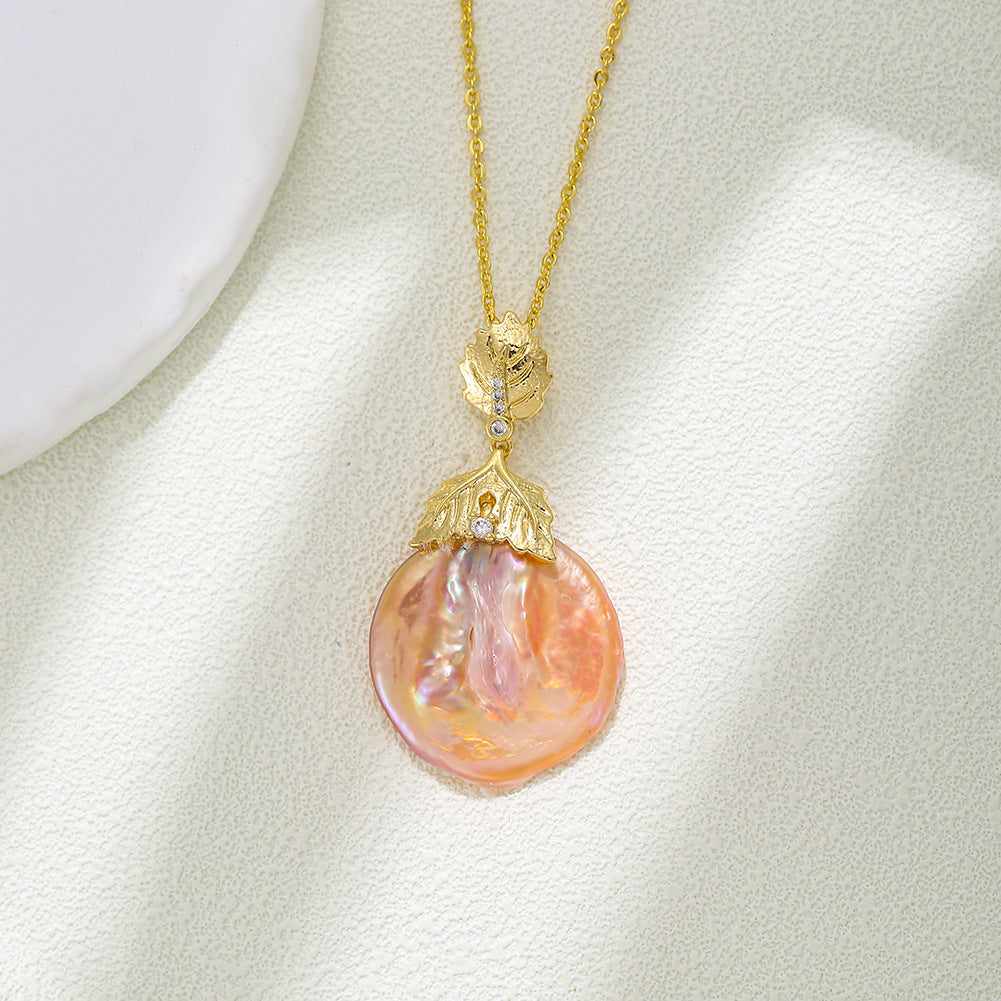 Baroque Pendant Freshwater Pearl Necklace Clavicle Chain