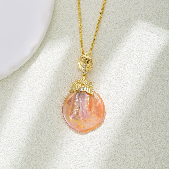 Baroque Pendant Freshwater Pearl Necklace Clavicle Chain