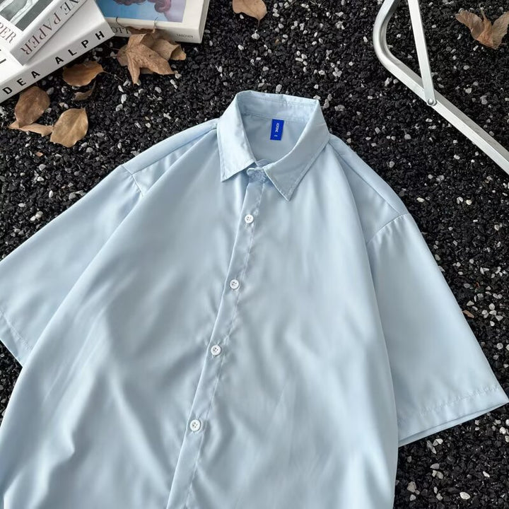 Summer Thin Half-Sleeve Shirt  Men’s Korean Style
