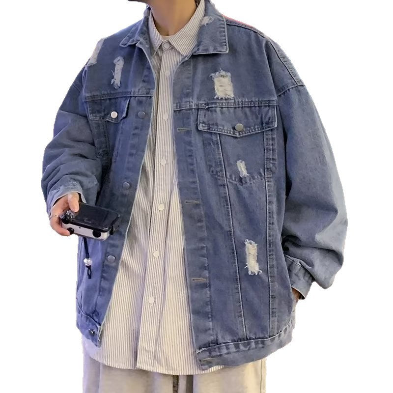 Casual Jacket Retro Loose Pu Handsome Top