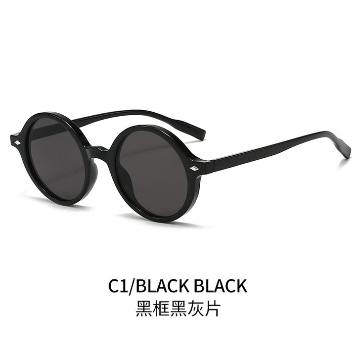 Retro Oval Sun Glasses Y2g Pure Champagne Sunglasses Female Cross-border Fashion