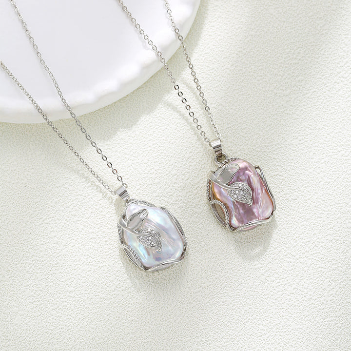 Baroque Pendant Freshwater Pearl Necklace Clavicle Chain