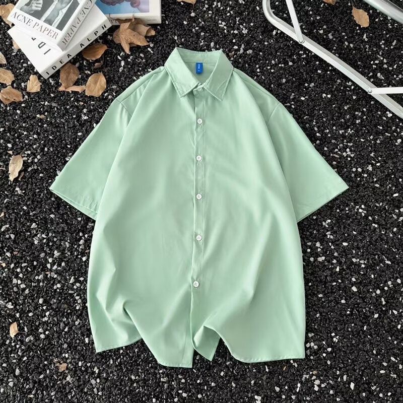 Summer Thin Half-Sleeve Shirt  Men’s Korean Style