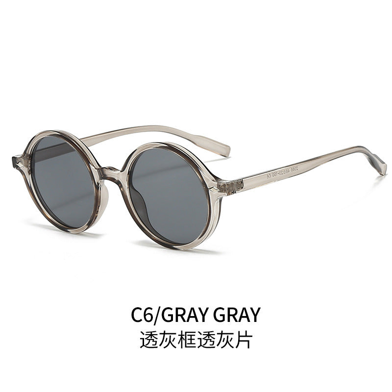 Retro Oval Sun Glasses Y2g Pure Champagne Sunglasses Female Cross-border Fashion