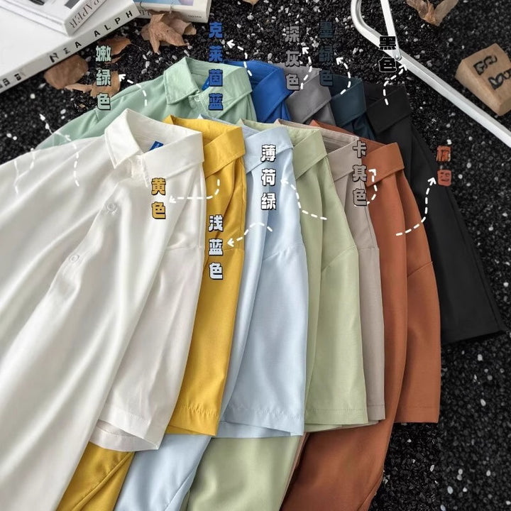 Summer Thin Half-Sleeve Shirt  Men’s Korean Style